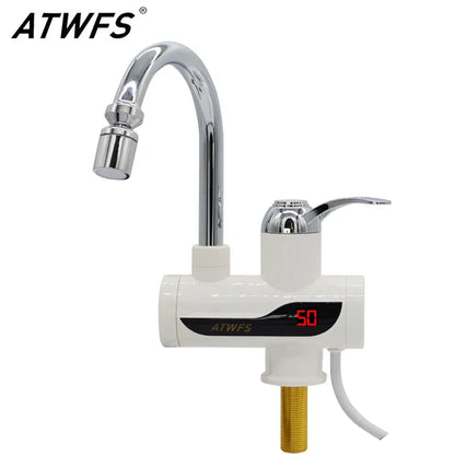 ATWFS Instant Hot Water Faucet | 3000W Tankless | Temperature Display | 220V EU