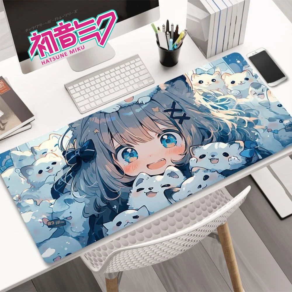 Hatsune Miku XXL Gaming Desk Mat – Anime Mouse Pad, Non-Slip