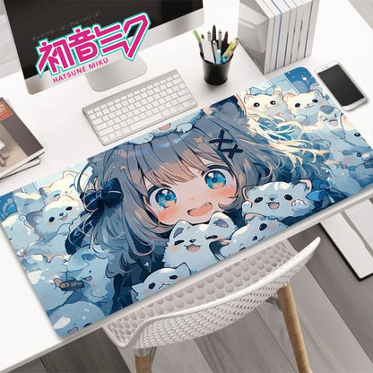 Hatsune Miku XXL Gaming Desk Mat – Anime Mouse Pad, Non-Slip
