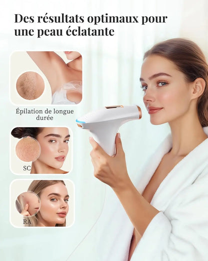 JOOYEE IPL Hair Removal Device – 999,900 Flashes, 9 Levels, HR/SC/RA Modes, Painless At-Home Laser Epilator for Women
