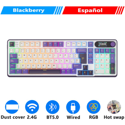 RK Royal Kludge S98 Wireless Mechanical Keyboard – 98 Key, Hot-Swap, TFT Screen, BT5.0/2.4G/USB-C