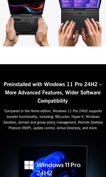 GPD MicroPC 2 – 7" Mini Laptop, Intel i3 N300, 16GB DDR5, 512GB SSD, Windows 11