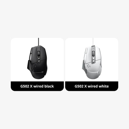 Logitech G502 X Advanced Gaming Mouse – HERO Engine, 25600 DPI, 13 Buttons, Wired
