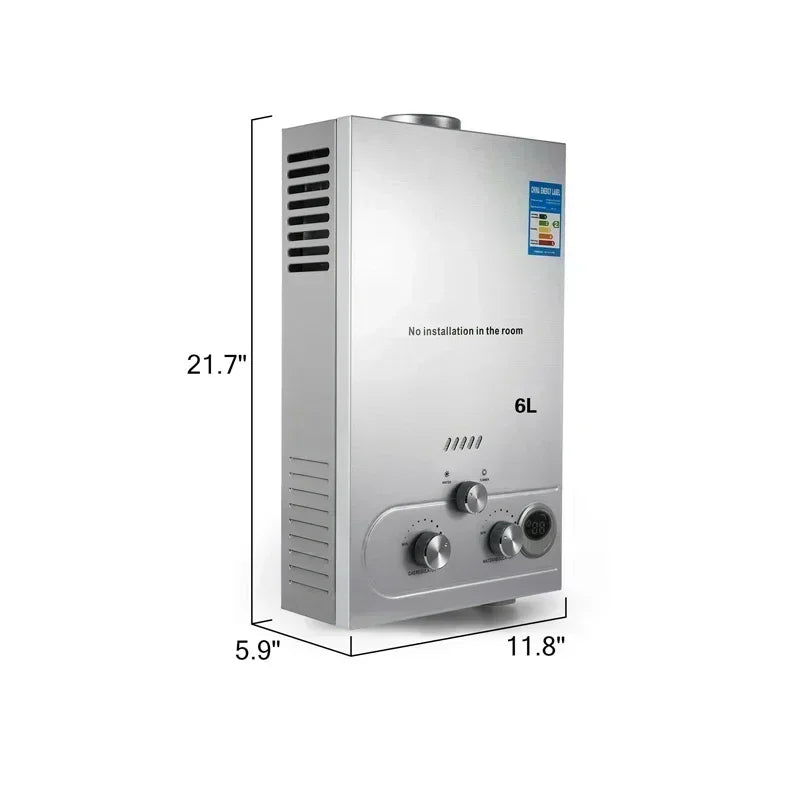 VEVOR LPG Gas Water Heater | Instant Tankless | 6L–18L | CE Certified | EU