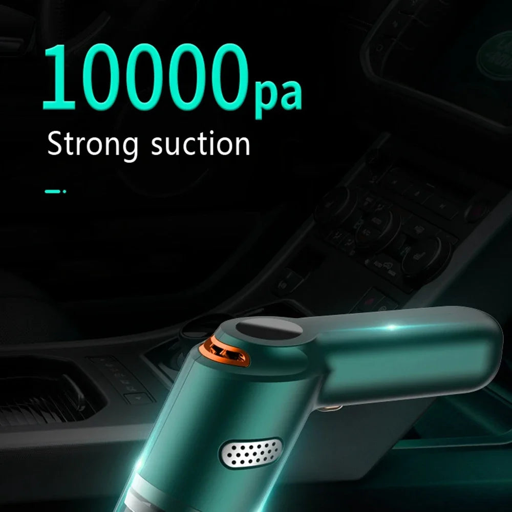10,000Pa Handheld Vacuum Cleaner – Wireless, 25W, Bagless, Pet Hair, Car & Home (White / Black)
