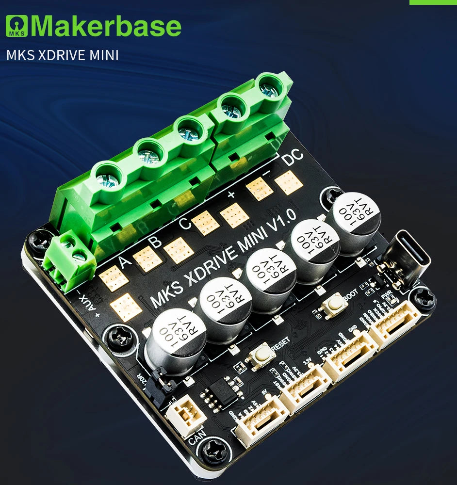 Makerbase MKS XRIVE MINI Brushless Servo Motor Controller – ODrive V3.6, AS5047P