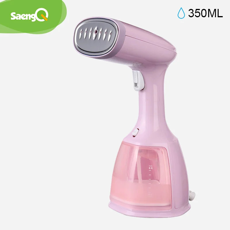 saengQ 1500W Handheld Garment Steamer | Portable Travel Steam Iron | 280ml | Fast Heat | EU Plug | Blue / Violet / Pink