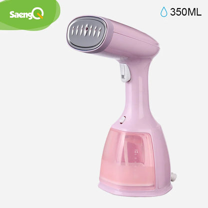 saengQ 1500W Handheld Garment Steamer | Portable Travel Steam Iron | 280ml | Fast Heat | EU Plug | Blue / Violet / Pink