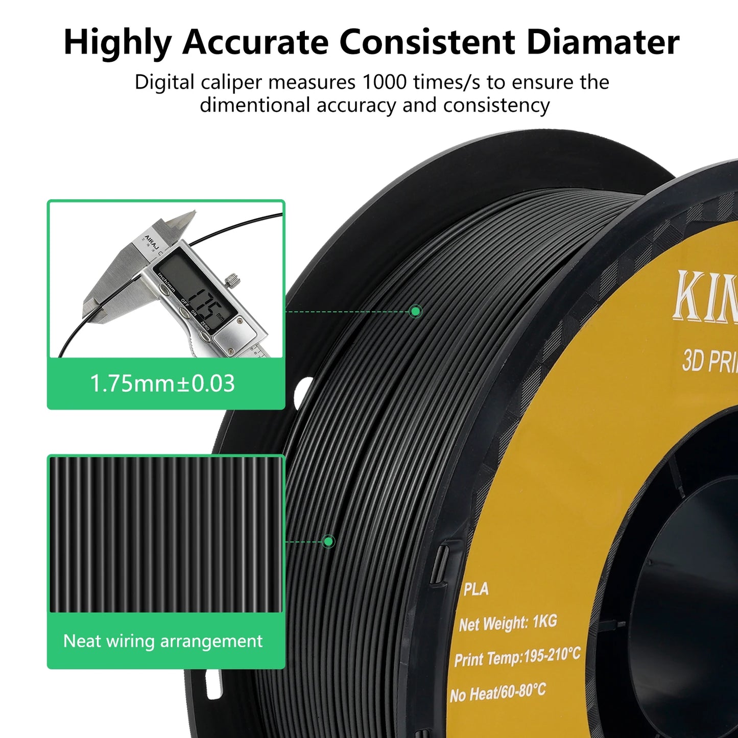 3D Printer Filament Bundle – 10KG, 1.75mm PLA / PETG, 10 Rolls, Mixed Colors & Materials, Fast Ship