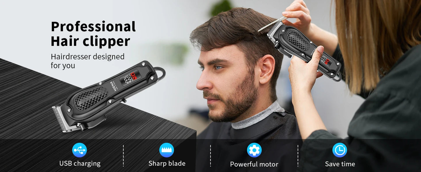 HIENA PRO Cordless Hair Clipper Set | Professional Barber Kit, Electric Foil Shaver & Beard Trimmer Combo