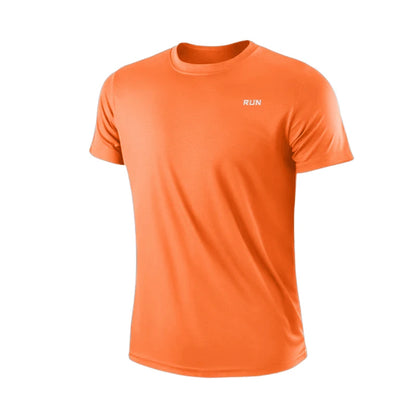 Men's quick dry sport T-shirt by R.E.D. Shopping, moisture-wicking gym and running top, sporty activewear apparel.
