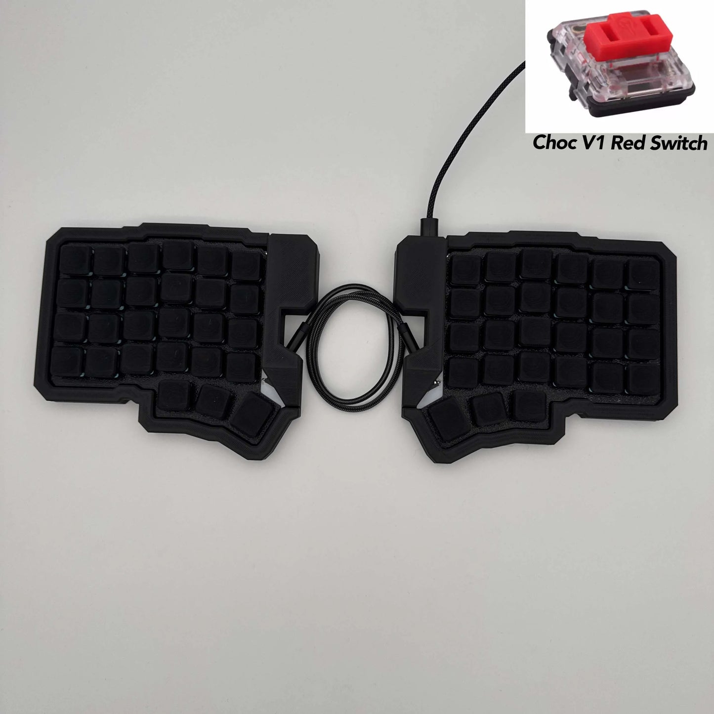 Silakka54 Split Ergonomic Keyboard Kit | QMK/VIAL | MX & Choc Switch | TRRS Cable | Custom PC Accessory