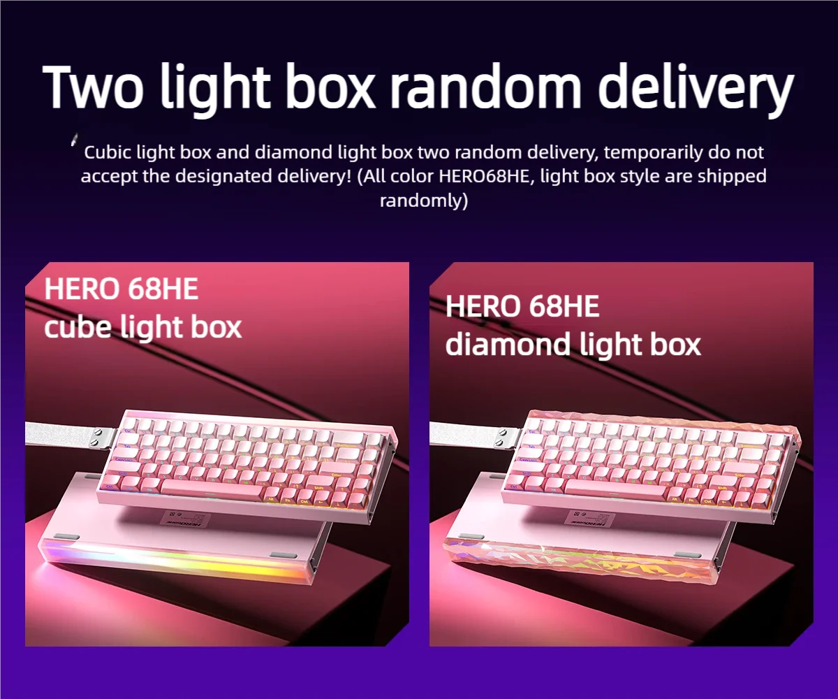 AULA HERO 68HE Magnetic Switch Keyboard – Rapid Trigger, 8K Polling, Hot-Swap, RGB, 68% Layout