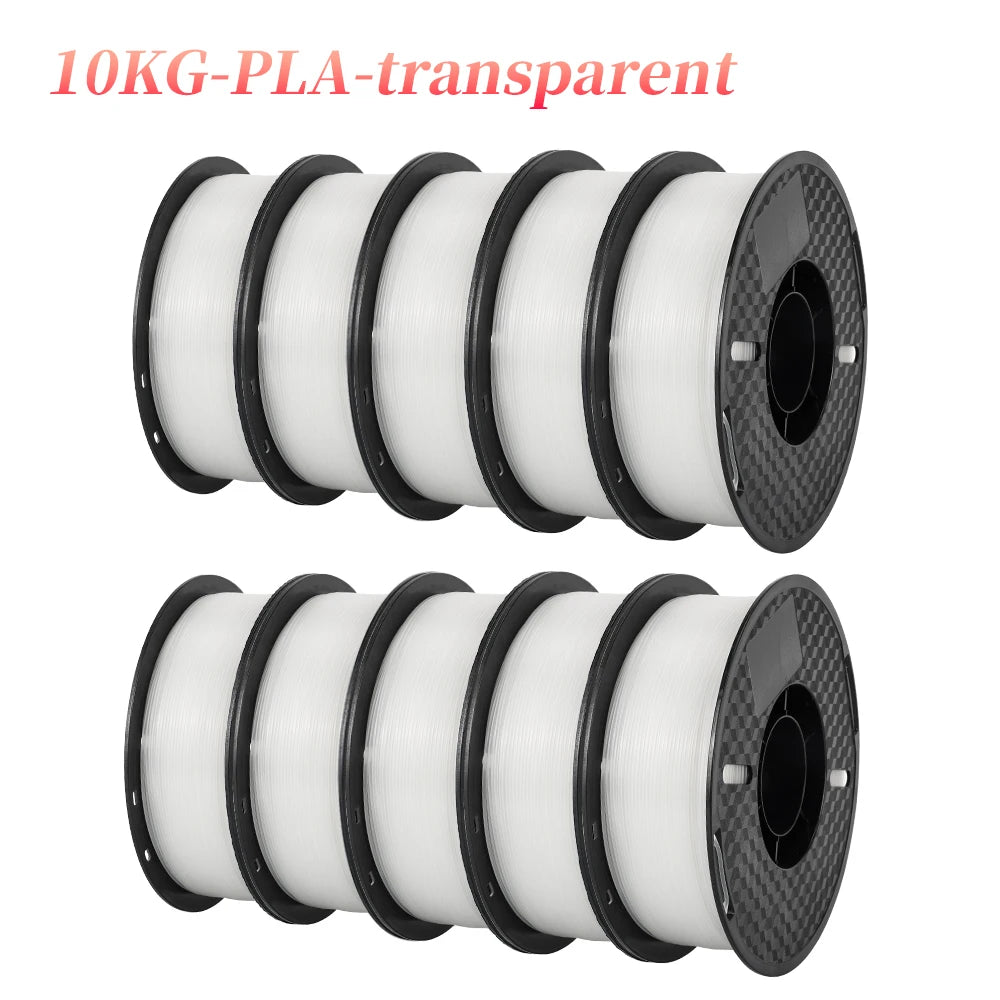 KINGROON 3D Printer Filament – 10 Rolls 1.75mm PLA / PETG, 1KG Each, Mix Colors, Eco-Friendly