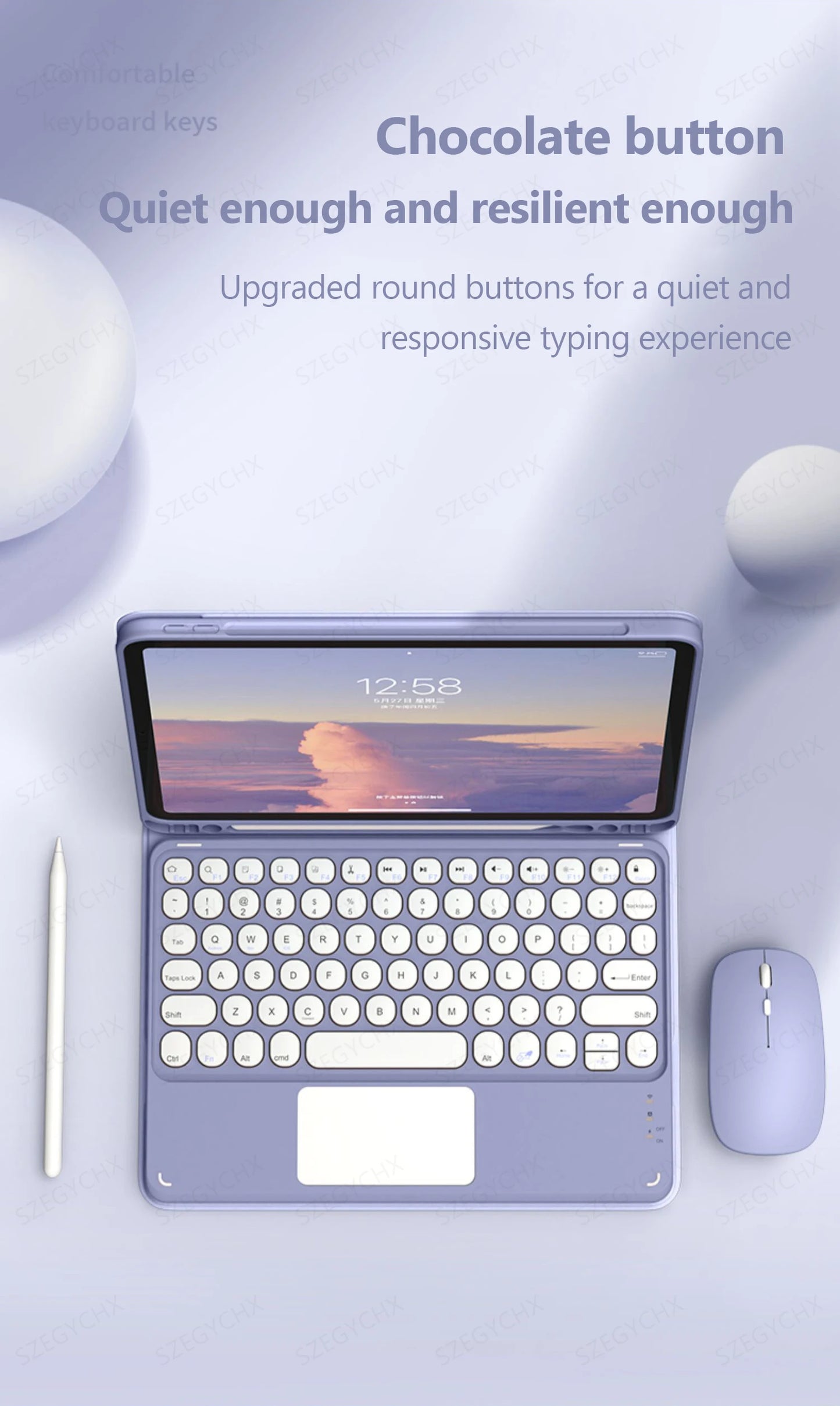Bluetooth Keyboard & Mouse Case for iPad – Pro, Air, 10th Gen, Mini