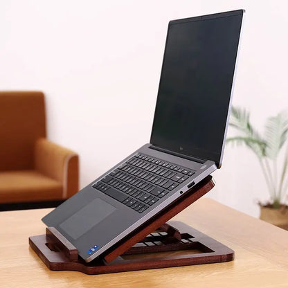 Adjustable Portable Laptop Stand – Foldable, Height-Adjustable, Heat Sink, iPad & Laptop Bracket