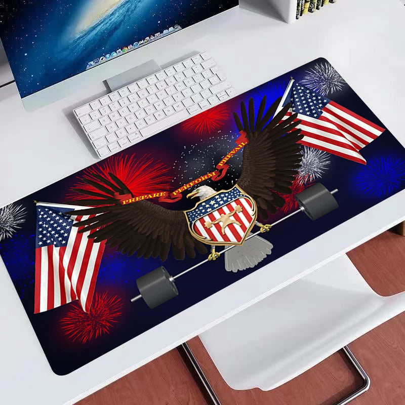 USA Flag XXL Extended Gaming Mouse Pad – 900x400mm Anti-Slip Desk Mat for Keyboard & Mouse