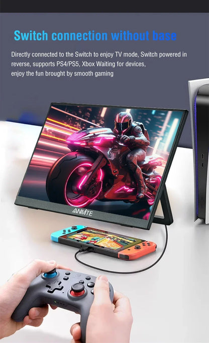 Anmite 14"/16" Portable Touch Monitor — 1200P HDR, 16:10, Low Blue Light