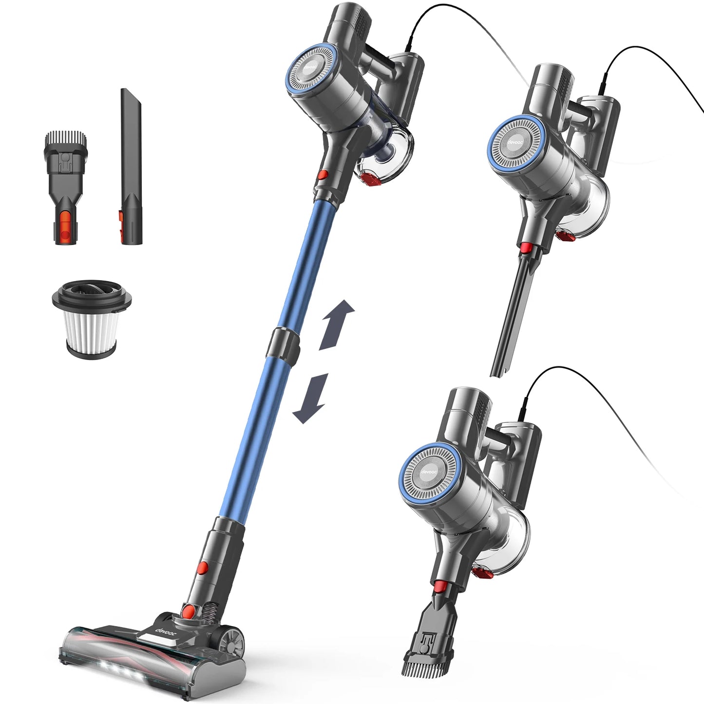 INSE I8 Corded Vacuum Cleaner 25KPa 600W – 6-in-1 Lightweight Stick & Handheld for Carpet & Pet Hair