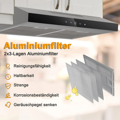TopStrong 60cm Under-Cabinet Extractor Hood | LED | Recirculating | White or Black | EU