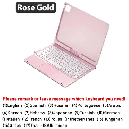 Magic Keyboard Case for iPad – Air 11/13, Pro 11/12.9, iPad 10th/7th-9th Gen, Backlit
