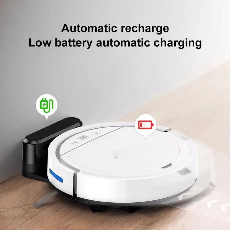 Smart Robot Vacuum Cleaner – Auto-Recharge, APP Control, Sweeping | White & Black | EU/US/UK/AU