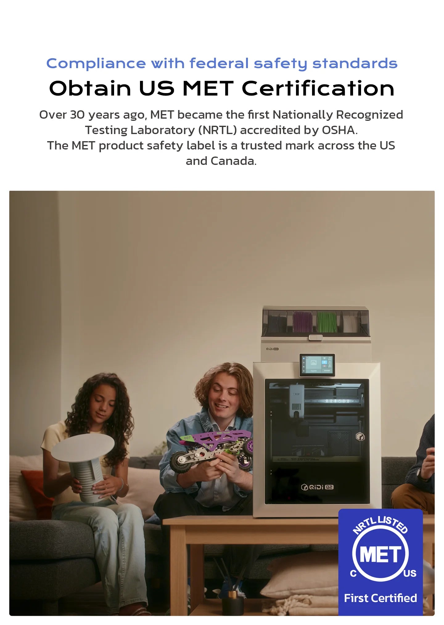 QIDI Q2 FDM 3D Printer – AI Camera, Enclosed, 65°C Heated Chamber, Air Filtration, 600mm/s