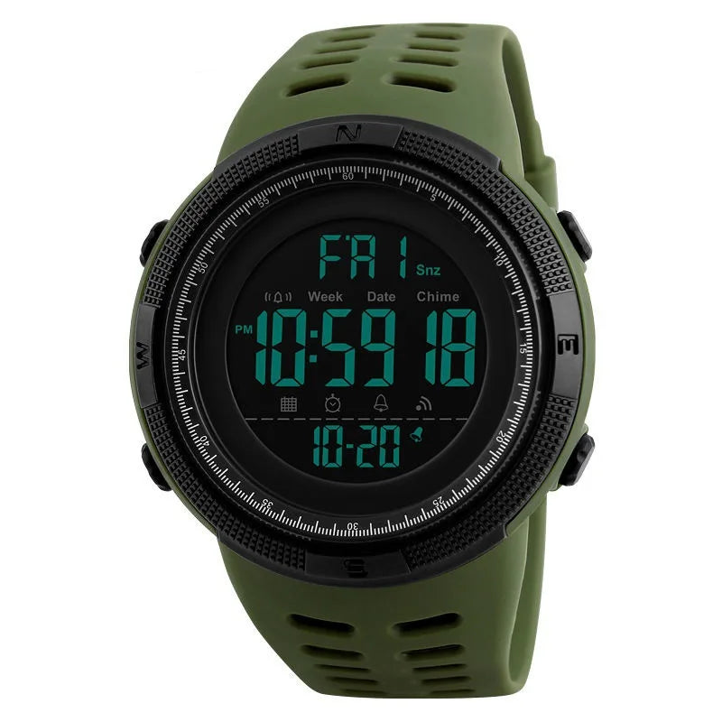 Military LED digital watch by R.E.D. Shopping with luminous display, multifunction sport features, suitable for men, teens, and kids.