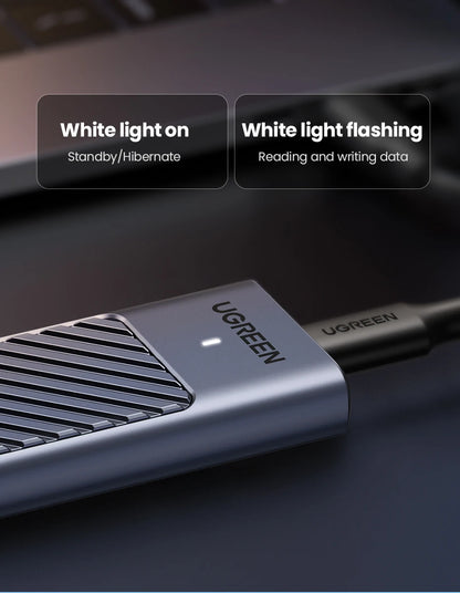 UGREEN M.2 NVMe SSD Enclosure – USB-C 3.2 Gen2 10Gbps Tool-Free External SSD Adapter