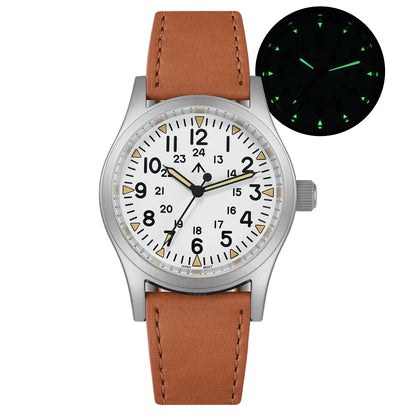 Militado ML05 Vintage Field Watch – 38mm, VH31 Sweep, Sapphire AR Crystal, Luminous