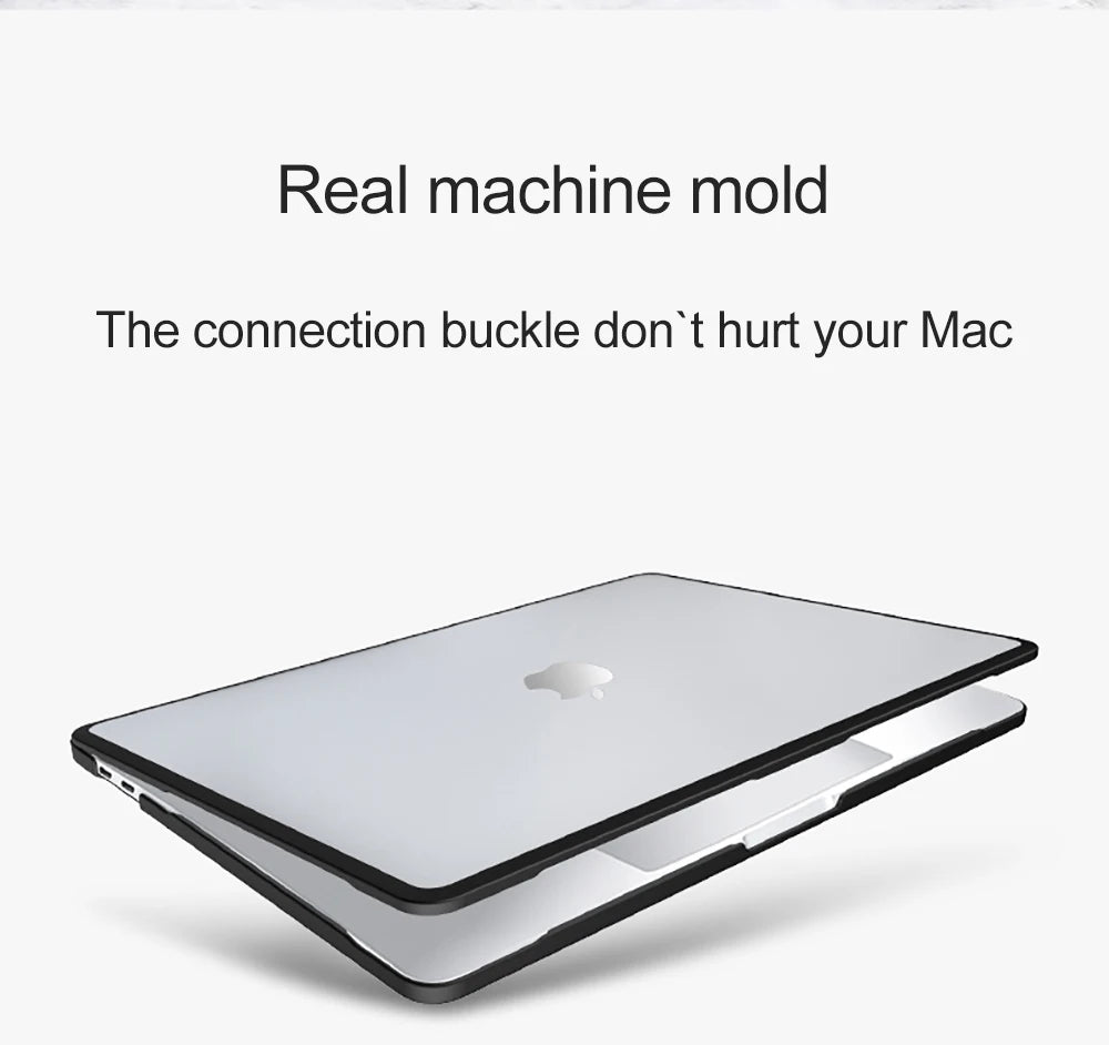 Soft TPU+PC MacBook Case – Pro 16/14/13, Air 15/13, M1–M5 (2019–2025)