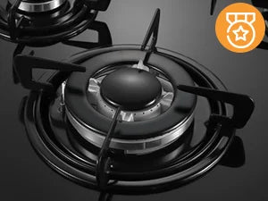 TopStrong 60cm 4-Burner Built-In Gas Hob – Black Tempered Glass, 8060W Dual Fuel