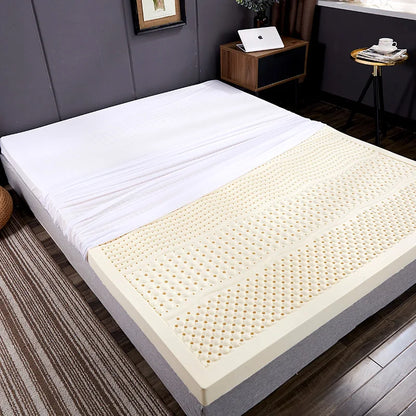 Natural latex mattress from Thailand, 10cm thick, soft cushion, suitable for 1.2-1.8m beds, lightweight and comfortable bedding.