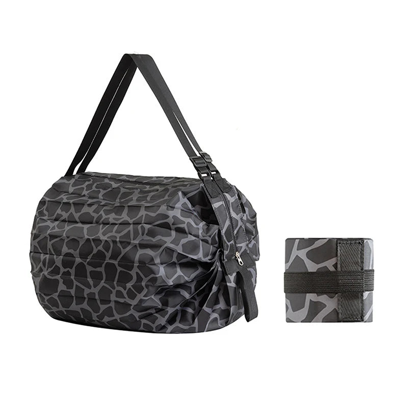 Foldable Nylon Shopping Bag with Handle – Large Capacity