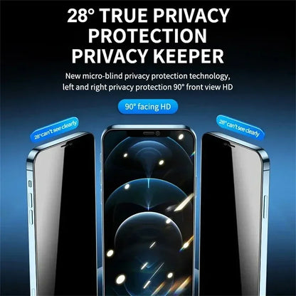 6-in-1 Anti-Spy Privacy Screen Protector for iPhone 16/15/14/13/12/11 – Tempered Glass + Camera Glass