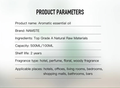 NAMSTE 100ml Essential Oil Aroma Diffuser — Electric Room Diffuser, Air Purifier & Home Freshener