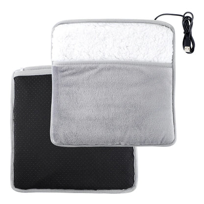 Raugee USB Electric Foot Warmer Mat – Portable Wearable Soft Foot Heating Pad for Home, Winter Warmth