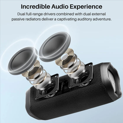 TOZO PA2 Portable Bluetooth Speaker – Deep Bass, 25H Playtime, Custom EQ App