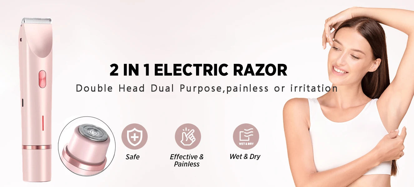 Electric Shaver for Women – Gentle Bikini Line, Underarm & Body Hair Remover