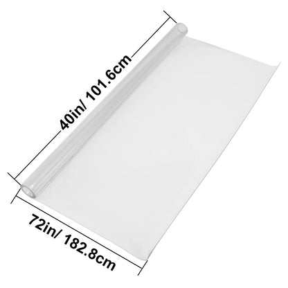 SucceBuy Transparent PVC Table Cloth 1.5–2mm | Clear Desk Protector, Waterproof, Oil-Proof, Soft Glass