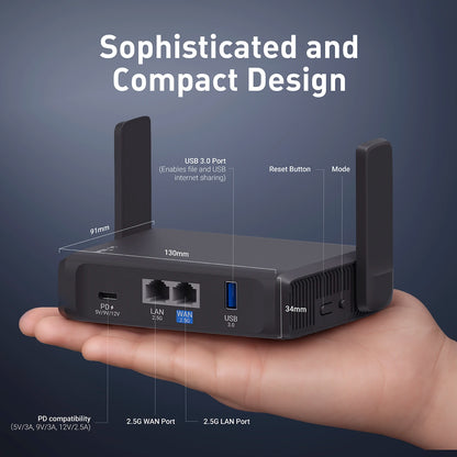 GL.iNet GL-BE3600 Slate 7 – Dual-Band WiFi 7 Travel Router