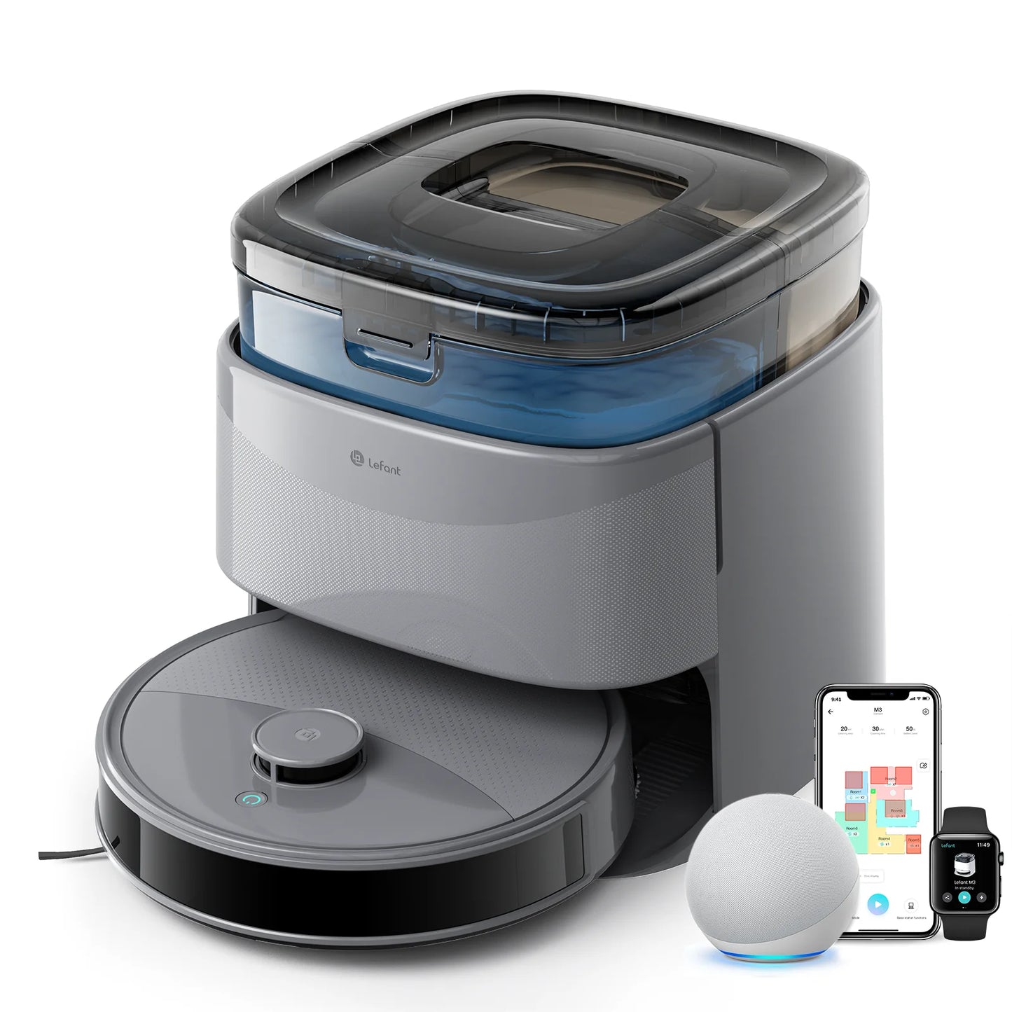 Lefant M3 Max Robot Vacuum & Mop – 20,000PA Suction, Anti-Tangle, Dual Spinning Mop, Auto Mop Washing | US/Mexico