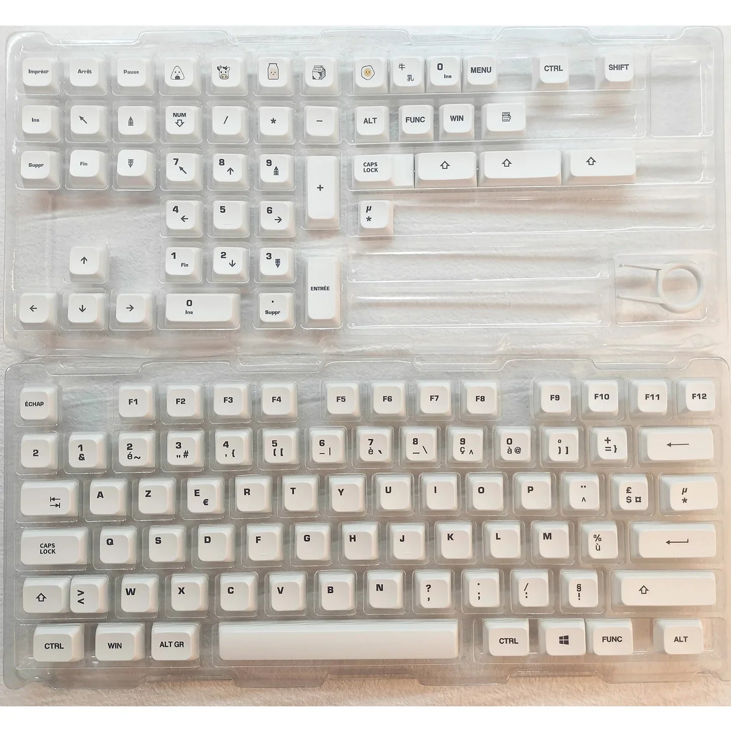 XDA PBT Keycaps 120 Keys – Korean/Russian/French/German, DIY Mechanical Keyboard