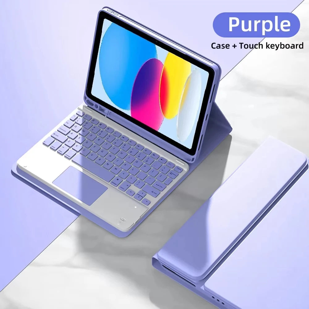 PULUZ Detachable Bluetooth Keyboard Case for iPad 10th Gen 10.9" & iPad 11" A16 2025 – with Pencil Holder