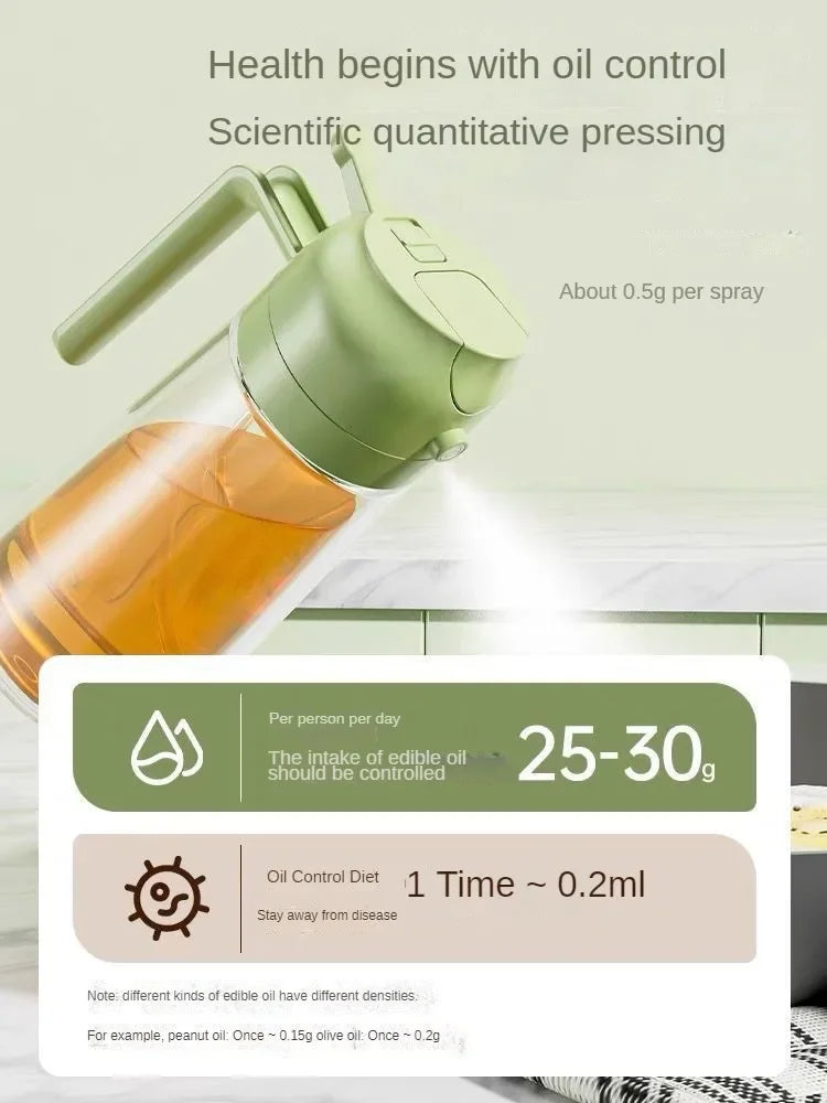2-in-1 Pour & Spray Oil Dispenser Bottle | 500ml Kitchen Oil Sprayer