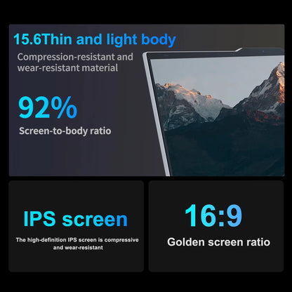 Ultra Slim Laptop 15.6" — Intel i9-9900U, 16GB RAM, Up to 2TB SSD, Fingerprint Unlock, Windows 11 Pro
