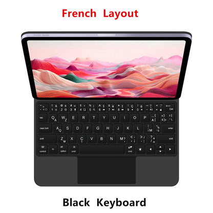 Magic Keyboard for iPad 11th Gen (A16) 2025 | Smart Case | Multi-Language | Black & White | 7 Languages