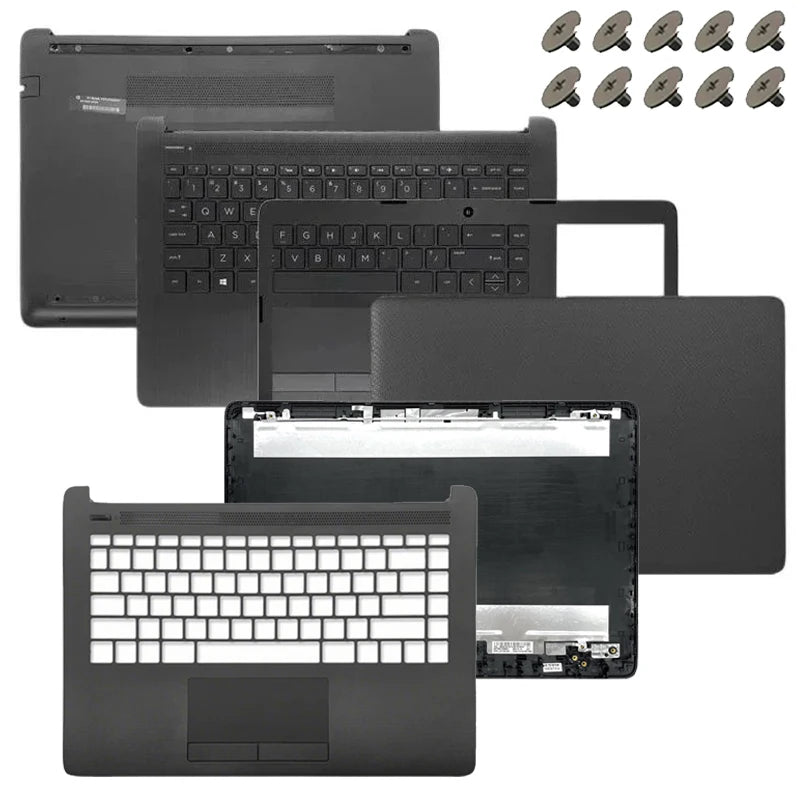 BOMP Laptop Case Parts for HP 14-CM 14-CK 14-DG 240 G7 245 246 G7 – LCD Cover, Bezel, Hinge, Palmrest, Bottom