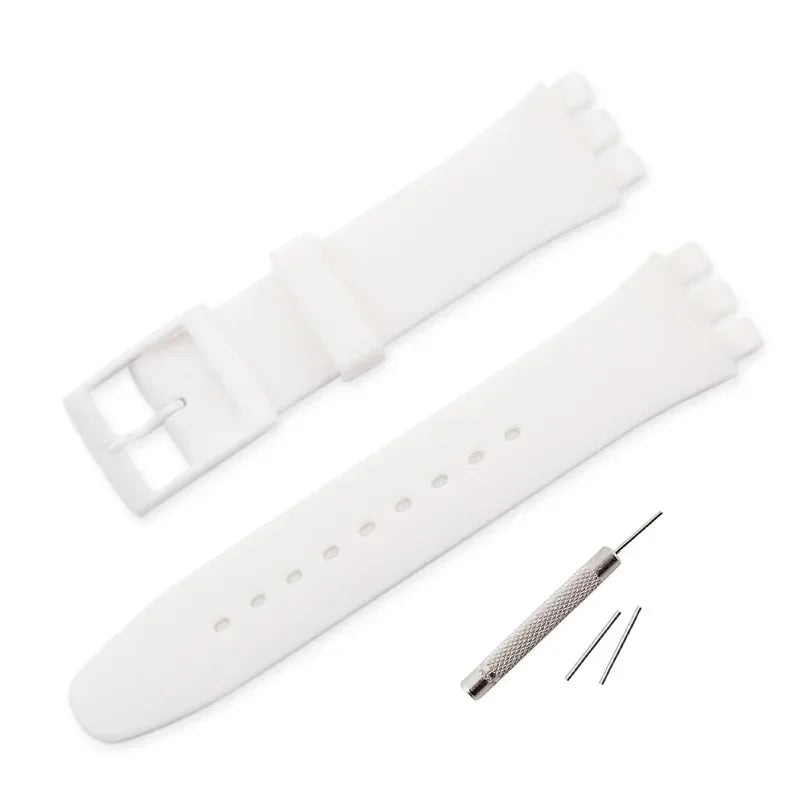 Colorful Silicone Replacement Strap for Swatch – 16/17/19/20mm Sports Watch Band