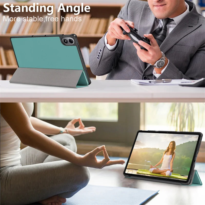 Fashion Print Magnetic Smart Stand PU Leather Case for Xiaomi Poco Pad M1 12.1" 2025